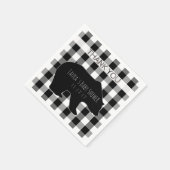 Zwart-wit houthakker Plaid | Beer Baby shower Servetten (Hoek)