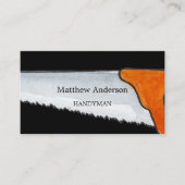 Zwart wit huis reparaties foto QR code klusjesman Visitekaartje (Voorkant)