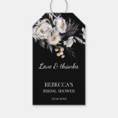 Zwart-wit humeurig boho vrijgezellenfeest gunst cadeaulabel (Voorkant)