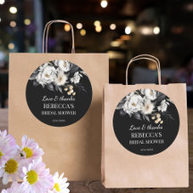 Zwart-wit humeurig boho vrijgezellenfeest gunst