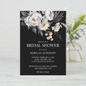 Zwart-wit humeurig elegant boho vrijgezellenfeest kaart (Staand voorkant)