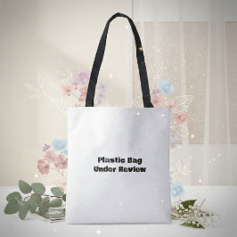 Zwart-wit humoristische grappige typografie quote tote bag