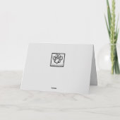  zwart wit husky Wenskaart Kaart (Achterkant)