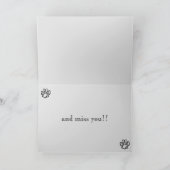  zwart wit husky Wenskaart Kaart (Binnen)