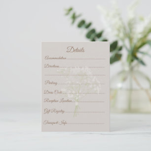 Zwart-wit huwelijk, elegante moderne bruid briefkaart