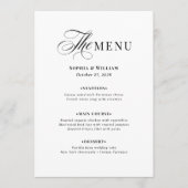 Zwart-Wit Huwelijk | Klassieke Luxe Menu (Voorkant)
