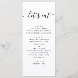 Zwart & Wit Huwelijk | Minimalistische Schone Mode Menu