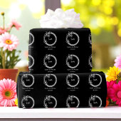 Zwart Wit Huwelijk Monogram Cadeaupapier