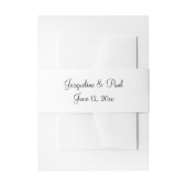 Zwart Wit Huwelijk Monogram Uitnodigingen Wikkel (Voorkant Voorbeeld)