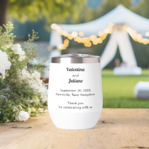 Zwart-wit huwelijks tumbler