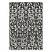 Zwart + Wit Huwelijksgolf Patroon Plaats Naam Kaar Kaart (Achterkant)