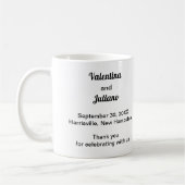 Zwart-wit huwelijksmok koffiemok (Links)