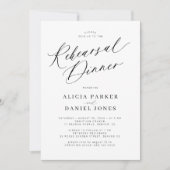Zwart-wit huwelijksprobediner kaart (Voorkant)