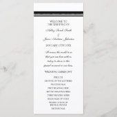 Zwart-wit huwelijksprogramma programmakaart (Voorkant)