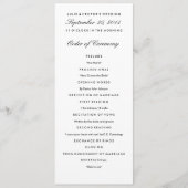 Zwart-wit huwelijksprogramma Sjabloon (Voorkant)