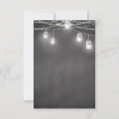 Zwart Wit Huwelijksreactie RSVP Schoolbord (Achterkant)