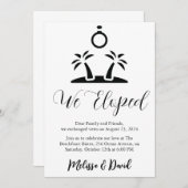 Zwart-wit huwelijksreceptie uitnodiging (Voorkant / Achterkant)