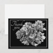 Zwart-wit Hydrangea Boeket Bedankt Briefkaart (Voorkant / Achterkant)