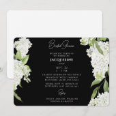 Zwart Wit Hydrangeas Vrijgezellenfeest Kaart (Voorkant / Achterkant)