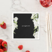 Zwart Wit Hydrangeas Vrijgezellenfeest Servet (Insitu)