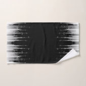 Zwart-wit hypnotische cirkelvormige lijn strepen k bad handdoek (Handdoek)