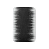 Zwart-wit hypnotische cirkelvormige lijn strepen k badmat (Voorkant Verticaal)