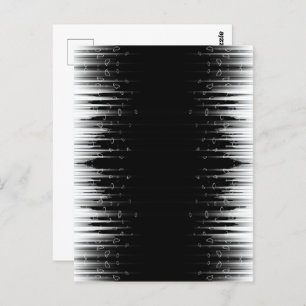 Zwart-wit hypnotische cirkelvormige lijn strepen k briefkaart