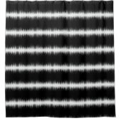 Zwart-wit hypnotische cirkelvormige lijn strepen k douchegordijn (Voorkant)