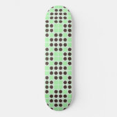 Zwart-wit hypnotische cirkelvormige lijn strepen k persoonlijk skateboard (Voorkant)