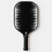 Zwart-wit hypnotische cirkelvormige lijn strepen k pickleball paddle (Achterkant)