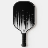 Zwart-wit hypnotische cirkelvormige lijn strepen k pickleball paddle (Achterkant)