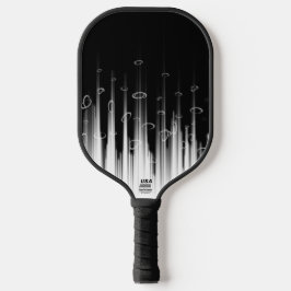 Zwart-wit hypnotische cirkelvormige lijn strepen k pickleball paddle