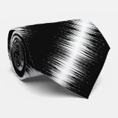 Zwart-wit hypnotische cirkelvormige lijn strepen k stropdas (Opgerold)
