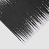 Zwart-wit hypnotische cirkelvormige lijn strepen k tissuepapier (Detail)