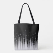 Zwart-wit hypnotische cirkelvormige lijn strepen k tote bag (Achterkant)