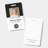 Zwart-wit ID-badge Badge (Front & Back)