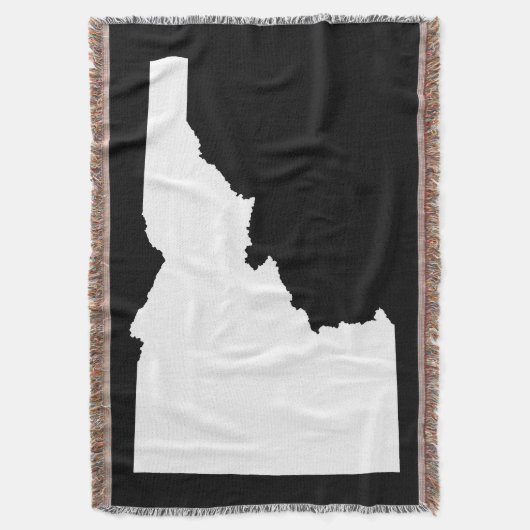 Zwart-wit Idaho Shape Deken (Voorkant Verticaal)