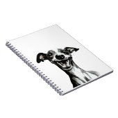 Zwart-wit Iggy | Cute Italiaanse Greyhound Notitieboek (Rechterzijde)