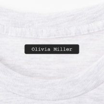 Zwart wit ijzer op naamlabels school kinderopvang