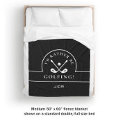Zwart & Wit Ik Golfer Monogram Fleece Deken