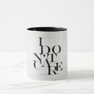 Zwart-wit - Ik heb geen belang bij typografische v Mok