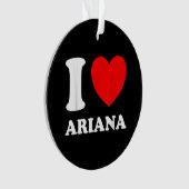 Zwart Wit Ik hou van Ariana Ornament (voorkant)