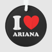 Zwart Wit Ik hou van Ariana Ornament (achterkant)