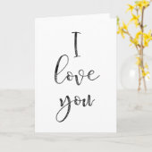 Zwart-wit Ik hou van je Kaart (Gele Bloem)