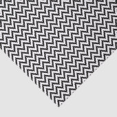 Zwart-wit Ika zigzag geometrisch patroon Tissuepapier (Detail)