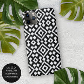  Zwart Wit Ikat Argyle Squares Art iPhone Hoesje
