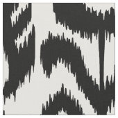 Zwart-wit Ikat-patroon Stof (Close Up)