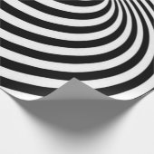 Zwart-wit illusie cadeaupapier (Hoek)