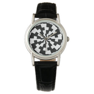 Zwart-wit illusie horloge