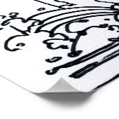  zwart-wit illustratie 60s poster (Hoek)